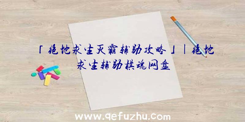 「绝地求生灭霸辅助攻略」|绝地求生辅助棋魂网盘